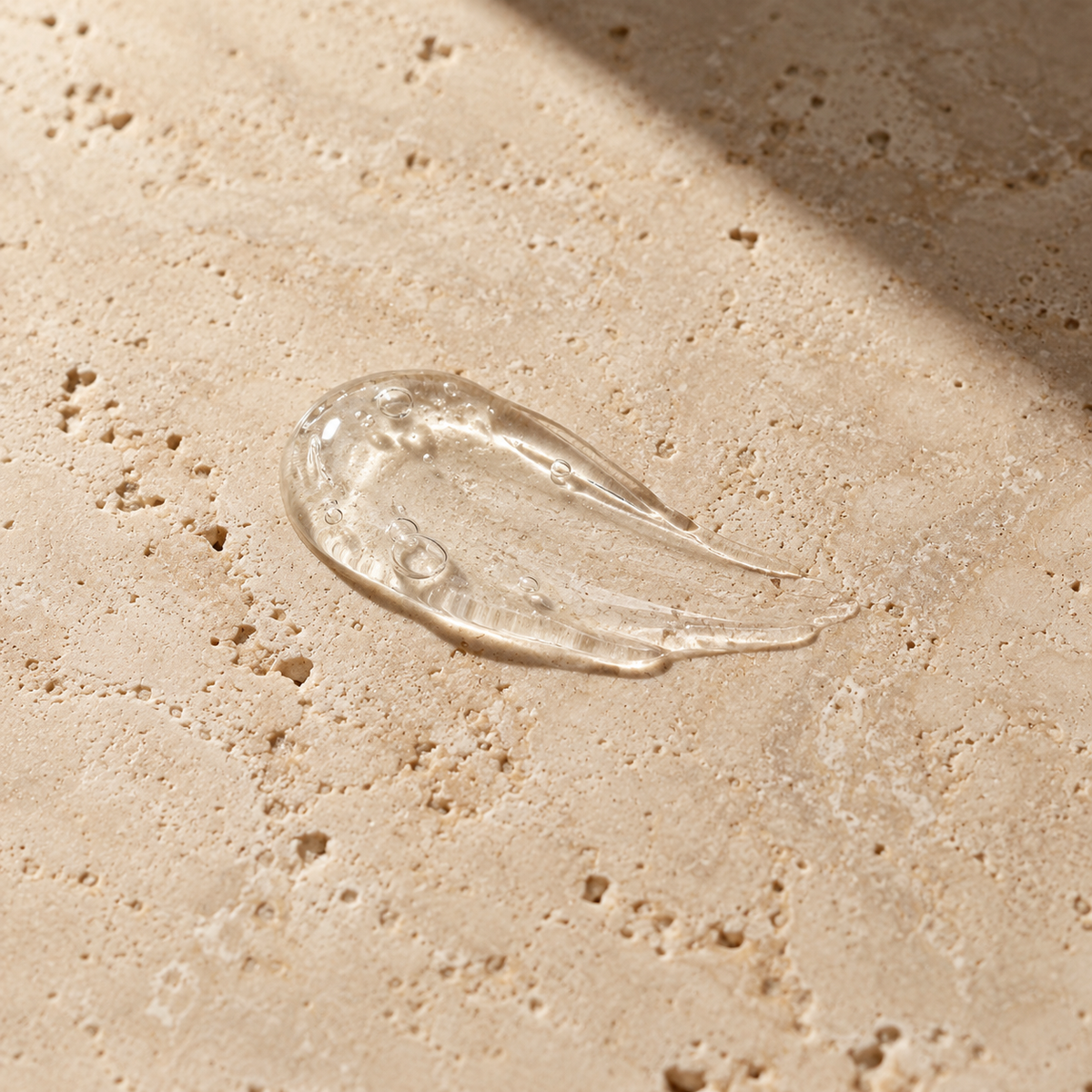 Cleanse & Clarify styled texture illustration on warm stone