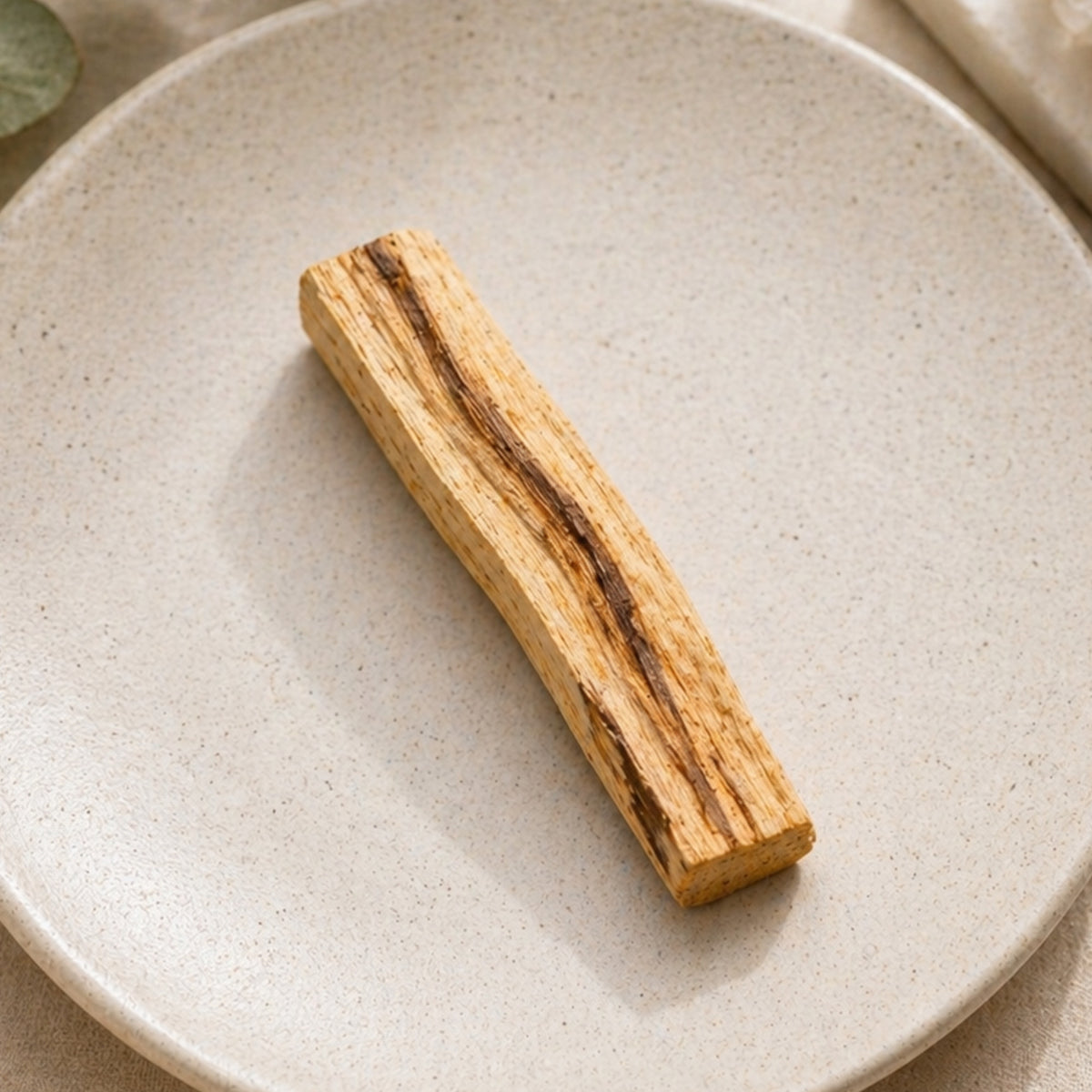 Close-up of Palo Santo Stick label by Orion Wellness