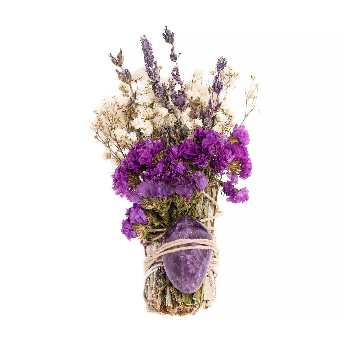 Floral Sage Amethyst Smudge Stick