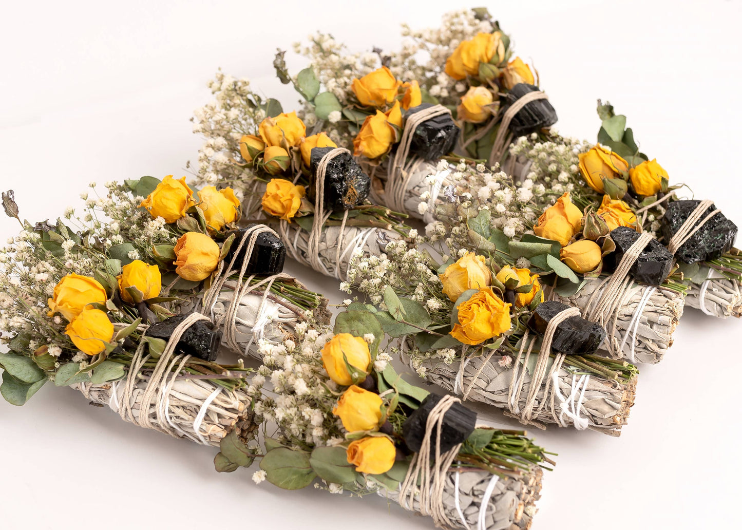 Floral Sage Black Tourmaline Smudge Stick