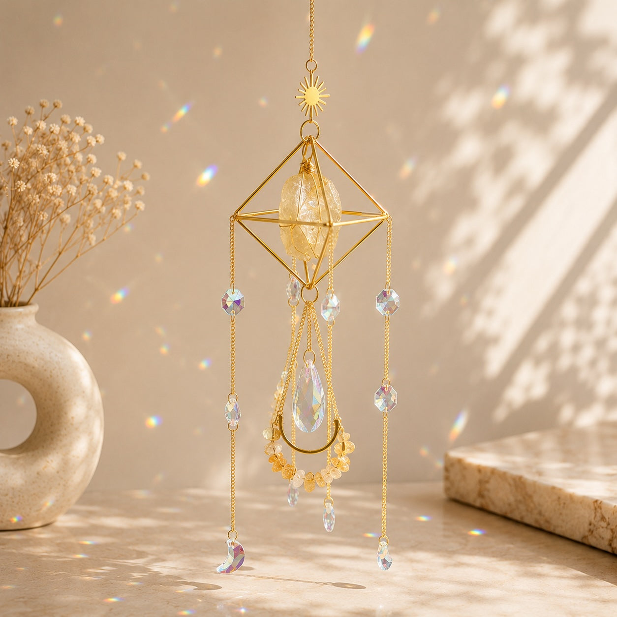 Celestial Citrine Sun Catcher