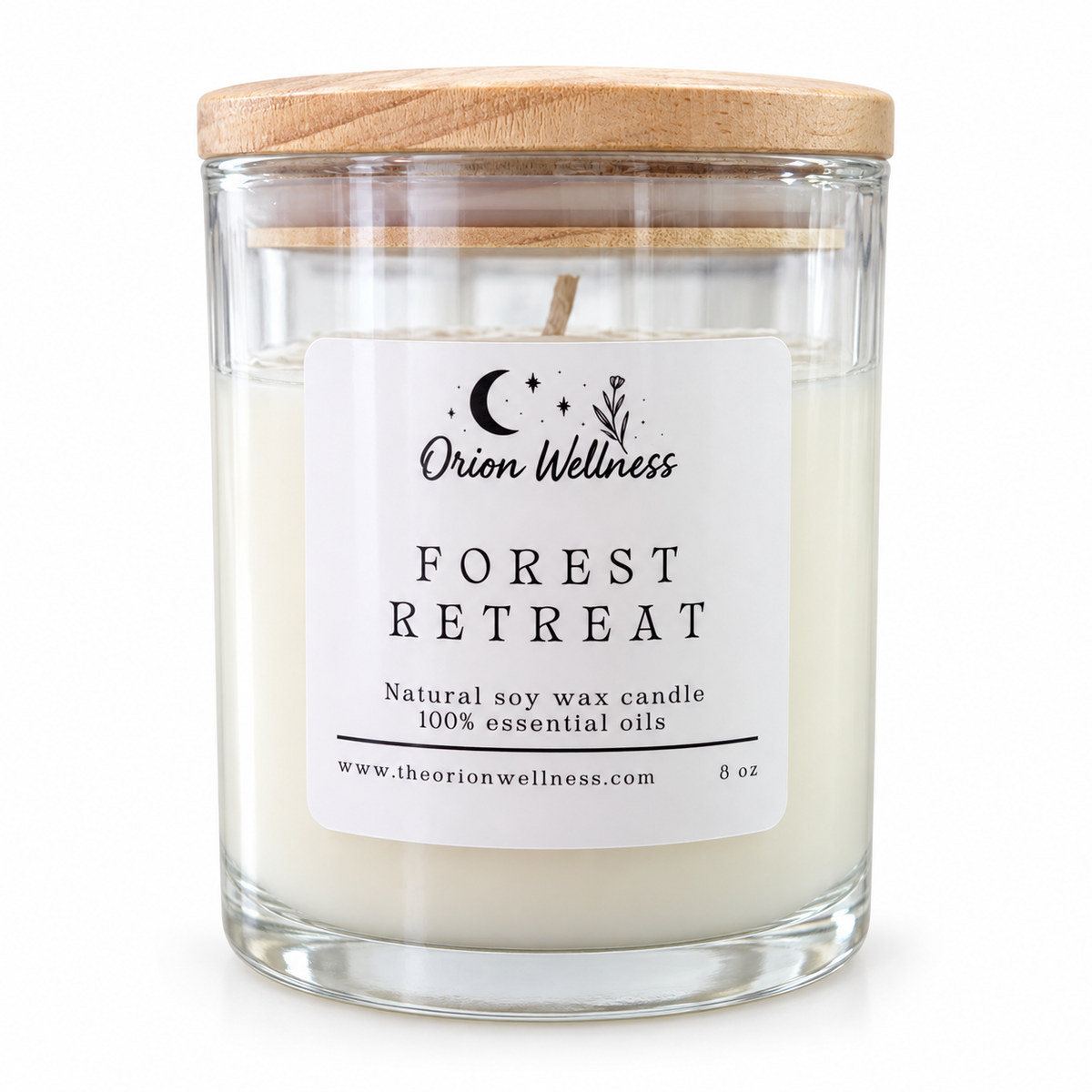 Forest Retreat Candle by Orion Wellness on a white background