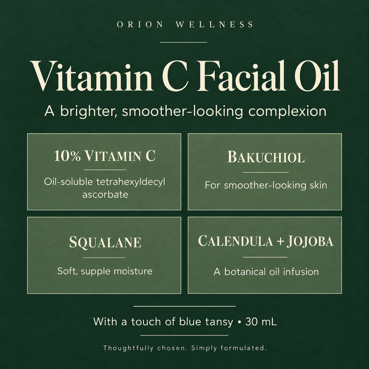 Vitamin C Facial Oil key ingredients and formula details