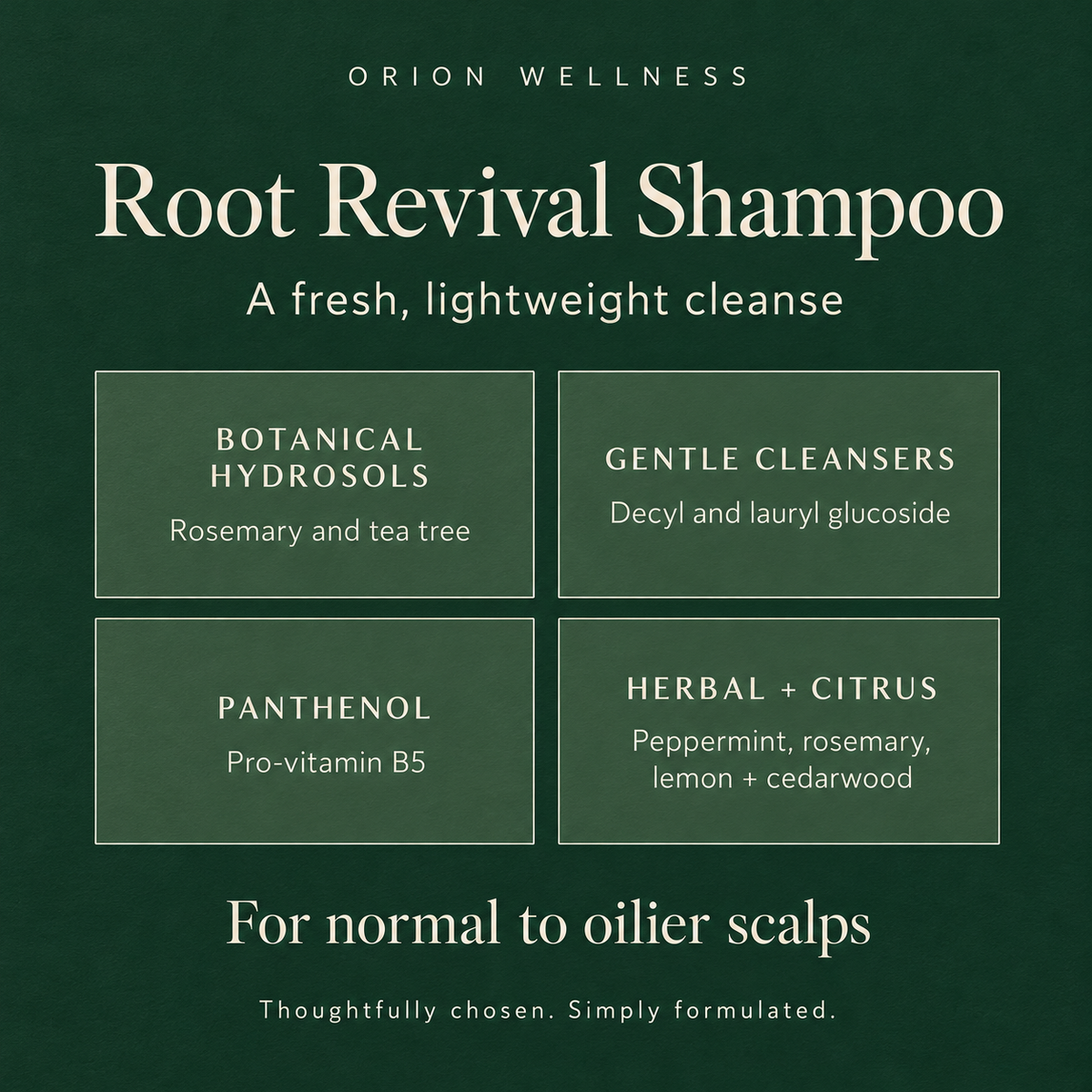 Root Revival Shampoo key ingredients and haircare details