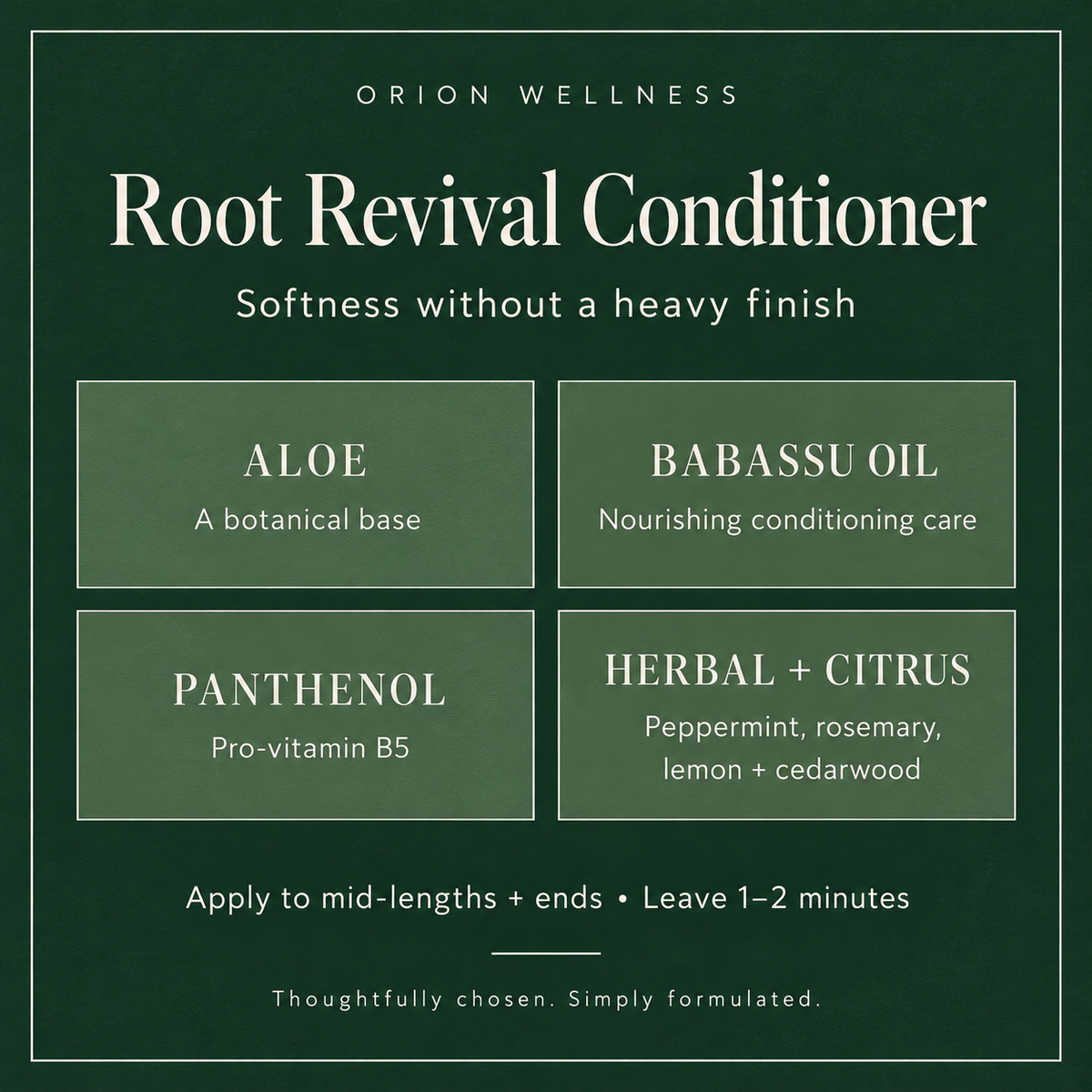 Root Revival Conditioner key ingredients and haircare details