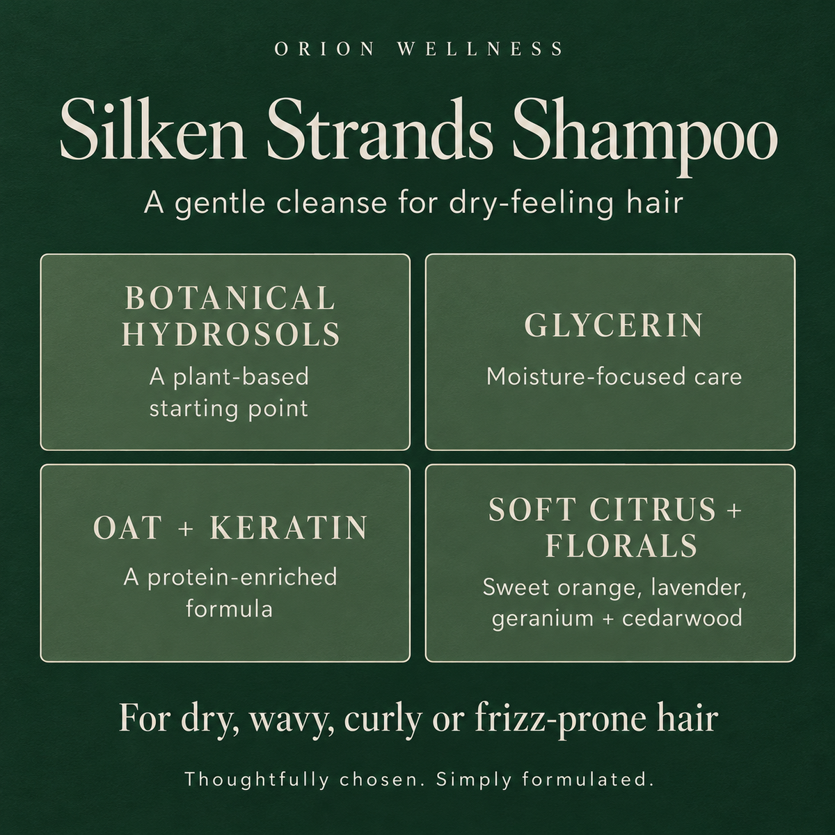 Silken Strands Shampoo key ingredients and haircare details