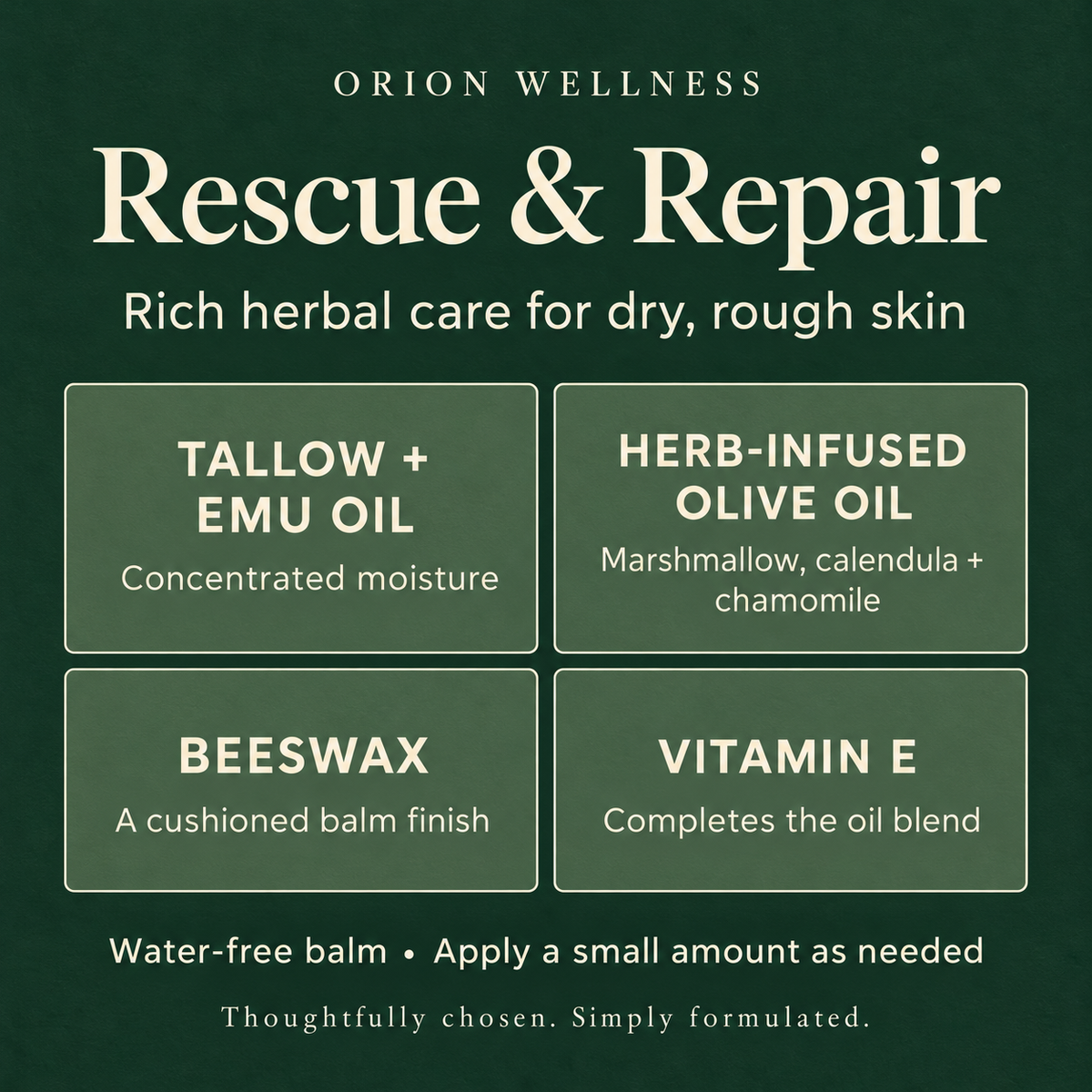 Rescue & Repair Everything Salve ingredient and daily ritual guide
