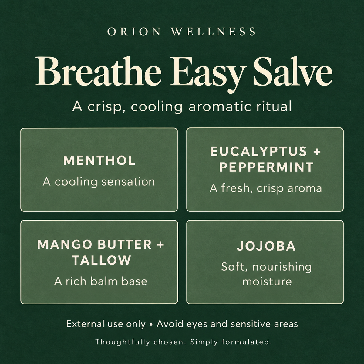 Breathe Easy Salve ingredient and daily ritual guide