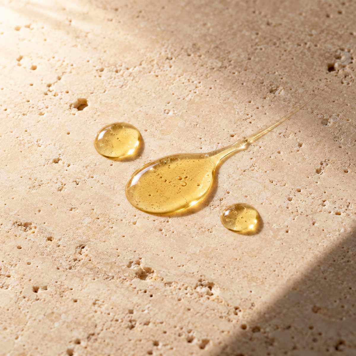 Radiate & Replenish styled oil texture illustration on warm stone