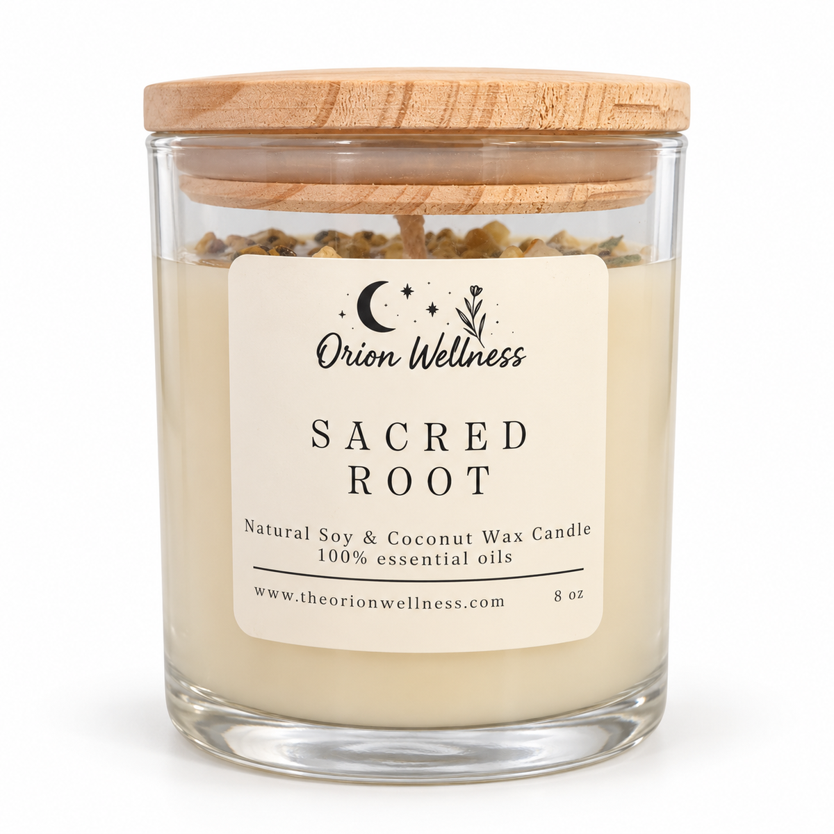 Sacred Root Candle on a white background