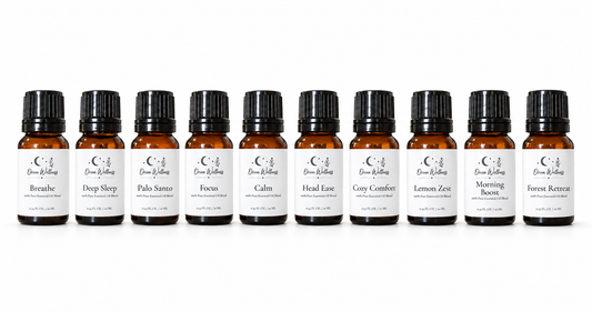 Orion Wellness complete ten bottle diffuser blend set on a white background