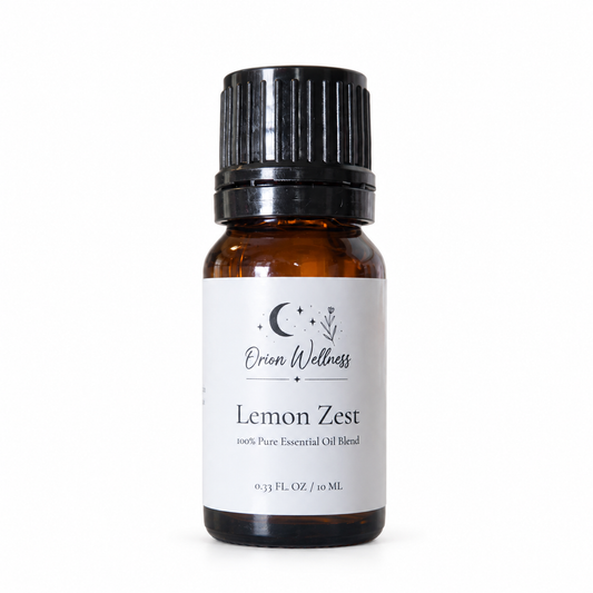 Orion Wellness Lemon Zest 10 mL diffuser blend on a white background