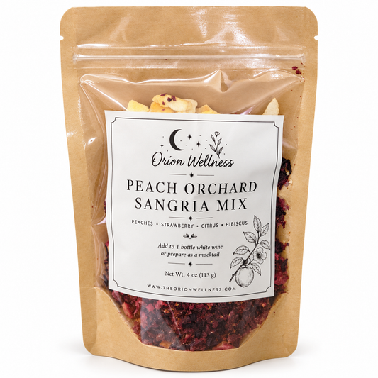 Peach Orchard Sangria Mix by Orion Wellness on a white background