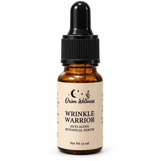 Wrinkle Warrior Facial Oil by Orion Wellness on a clean white background